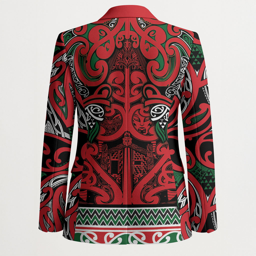 Aotearoa Iwi Tuhoe Blazer Maori Wharenui House Tribal Pattern