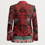 Aotearoa Iwi Tuhoe Blazer Maori Wharenui House Tribal Pattern