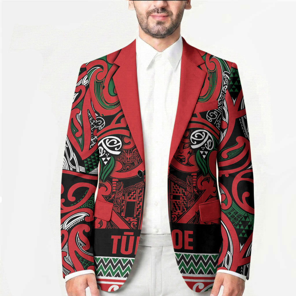 Aotearoa Iwi Tuhoe Blazer Maori Wharenui House Tribal Pattern