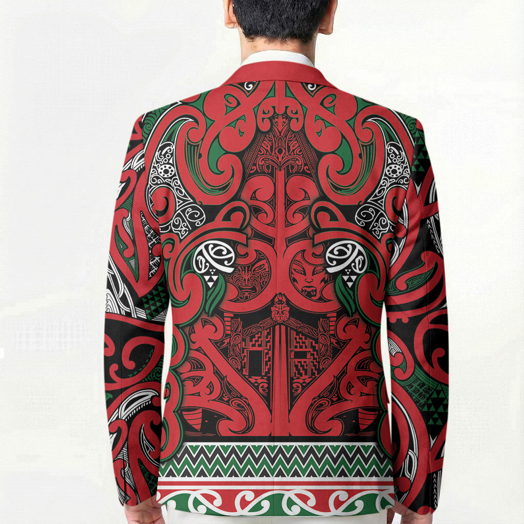 Aotearoa Iwi Tuhoe Blazer Maori Wharenui House Tribal Pattern