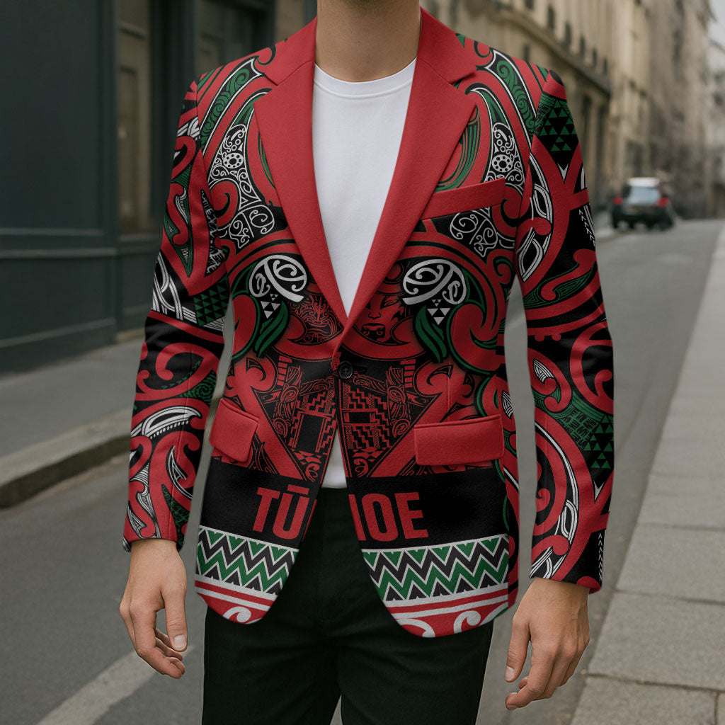 Aotearoa Iwi Tuhoe Blazer Maori Wharenui House Tribal Pattern