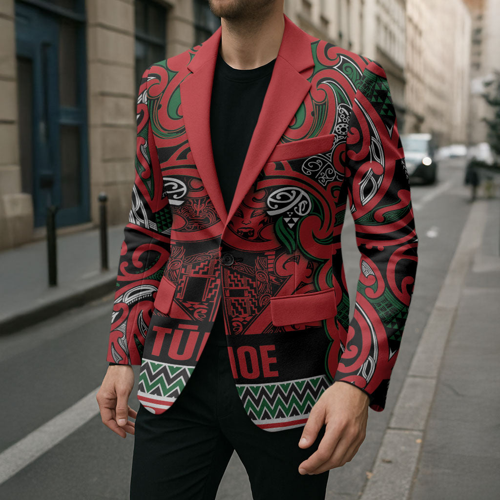 Aotearoa Iwi Tuhoe Blazer Maori Wharenui House Tribal Pattern