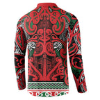 Aotearoa Iwi Tuhoe Button Sweatshirt Maori Wharenui House Tribal Pattern