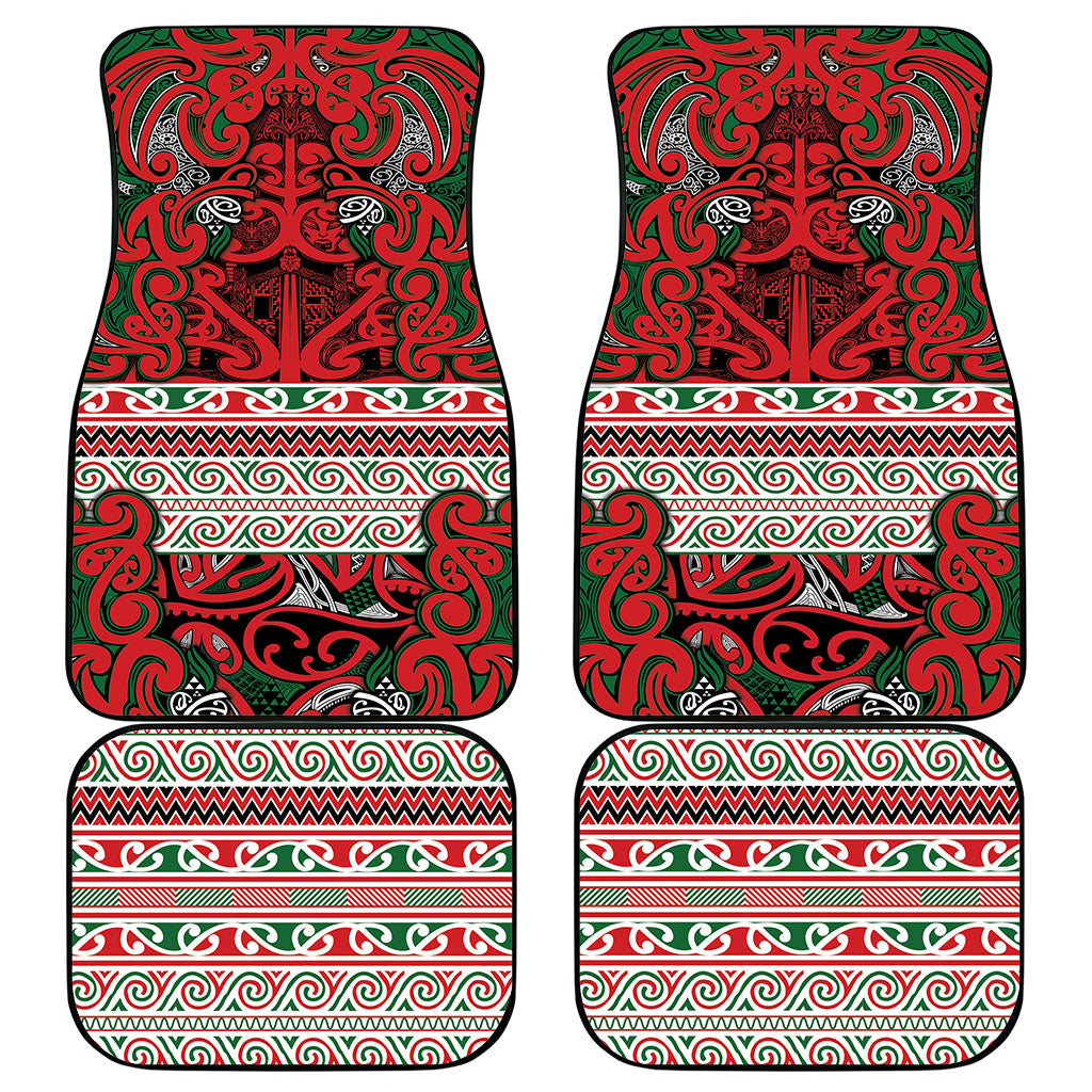 Aotearoa Iwi Tuhoe Car Mats Maori Wharenui House Tribal Pattern