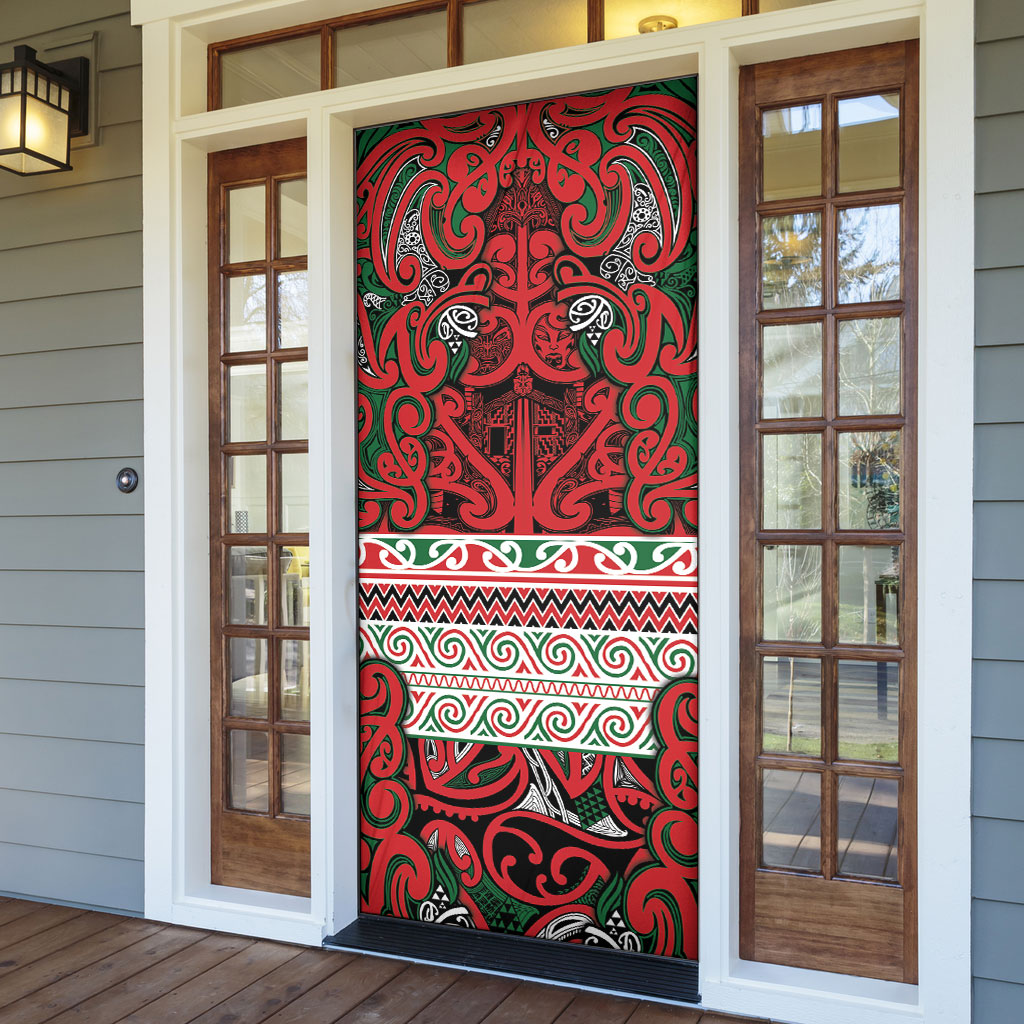Aotearoa Iwi Tuhoe Door Cover Maori Wharenui House Tribal Pattern