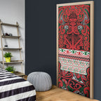 Aotearoa Iwi Tuhoe Door Cover Maori Wharenui House Tribal Pattern