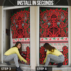 Aotearoa Iwi Tuhoe Door Cover Maori Wharenui House Tribal Pattern