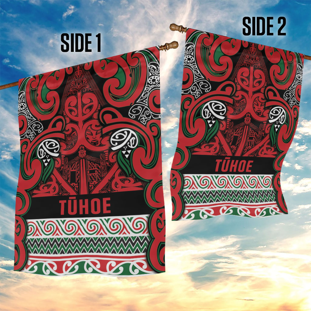 Aotearoa Iwi Tuhoe Garden Flag Maori Wharenui House Tribal Pattern
