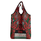 Aotearoa Iwi Tuhoe Grocery Bag Maori Wharenui House Tribal Pattern
