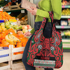 Aotearoa Iwi Tuhoe Grocery Bag Maori Wharenui House Tribal Pattern