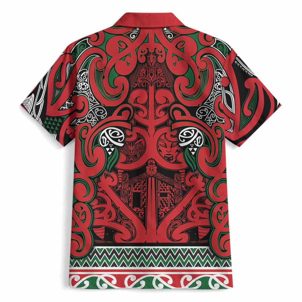 Aotearoa Iwi Tuhoe Hawaiian Shirt Maori Wharenui House Tribal Pattern