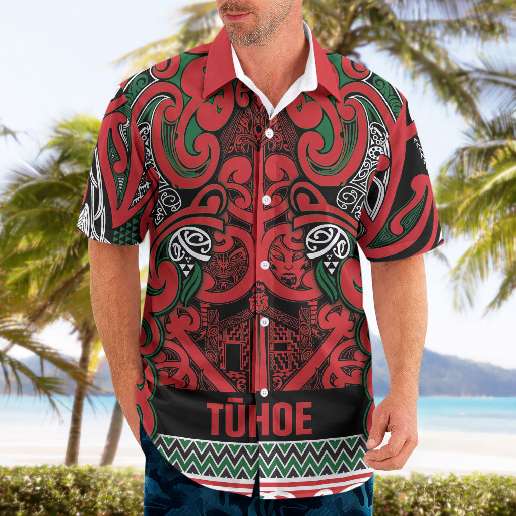 Aotearoa Iwi Tuhoe Hawaiian Shirt Maori Wharenui House Tribal Pattern