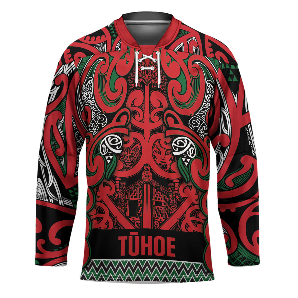 Aotearoa Iwi Tuhoe Hockey Jersey Maori Wharenui House Tribal Pattern