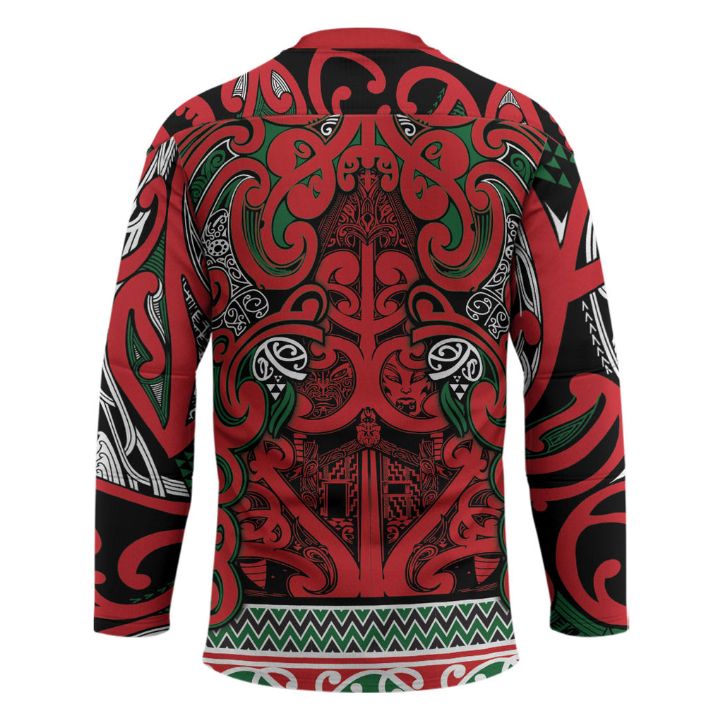 Aotearoa Iwi Tuhoe Hockey Jersey Maori Wharenui House Tribal Pattern
