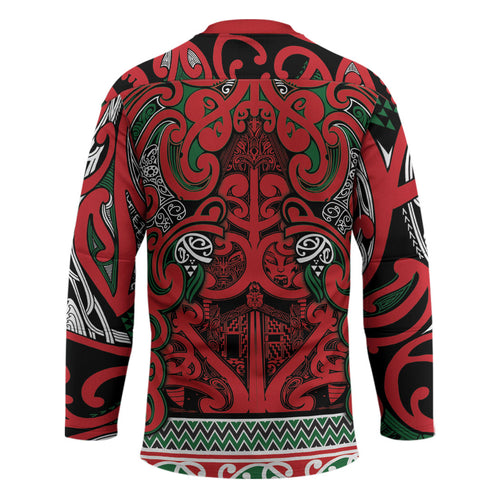 Aotearoa Iwi Tuhoe Hockey Jersey Maori Wharenui House Tribal Pattern