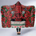 Aotearoa Iwi Tuhoe Hooded Blanket Maori Wharenui House Tribal Pattern