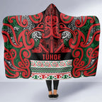 Aotearoa Iwi Tuhoe Hooded Blanket Maori Wharenui House Tribal Pattern