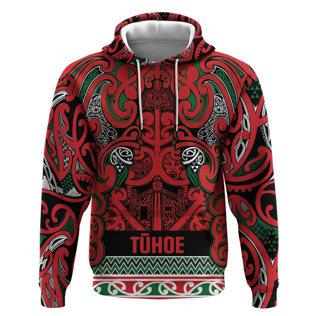 Aotearoa Iwi Tuhoe Hoodie Maori Wharenui House Tribal Pattern