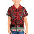 Aotearoa Iwi Tuhoe Kid Hawaiian Shirt Maori Wharenui House Tribal Pattern