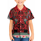 Aotearoa Iwi Tuhoe Kid Hawaiian Shirt Maori Wharenui House Tribal Pattern