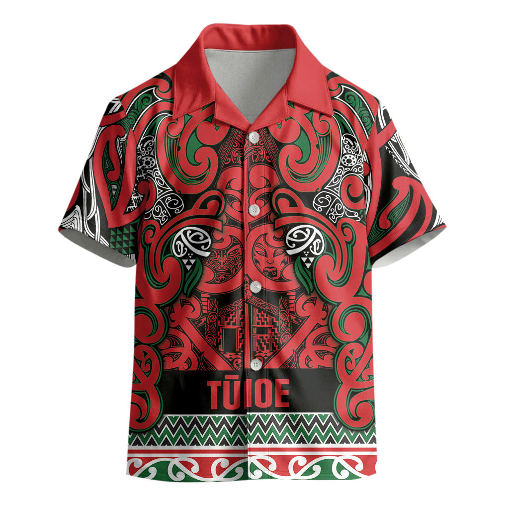 Aotearoa Iwi Tuhoe Kid Hawaiian Shirt Maori Wharenui House Tribal Pattern