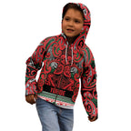 Aotearoa Iwi Tuhoe Kid Hoodie Maori Wharenui House Tribal Pattern