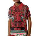Aotearoa Iwi Tuhoe Kid Polo Shirt Maori Wharenui House Tribal Pattern