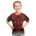 Aotearoa Iwi Tuhoe Kid T Shirt Maori Wharenui House Tribal Pattern