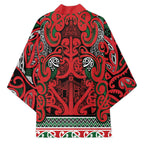 Aotearoa Iwi Tuhoe Kimono Maori Wharenui House Tribal Pattern