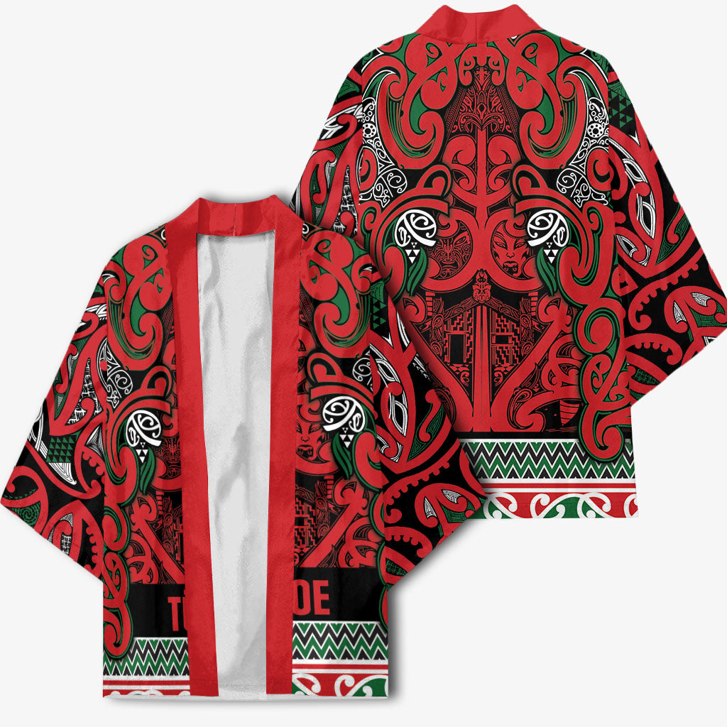 Aotearoa Iwi Tuhoe Kimono Maori Wharenui House Tribal Pattern