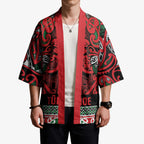 Aotearoa Iwi Tuhoe Kimono Maori Wharenui House Tribal Pattern
