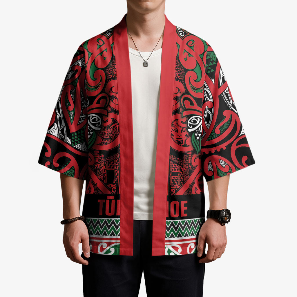 Aotearoa Iwi Tuhoe Kimono Maori Wharenui House Tribal Pattern