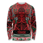 Aotearoa Iwi Tuhoe Long Sleeve Shirt Maori Wharenui House Tribal Pattern