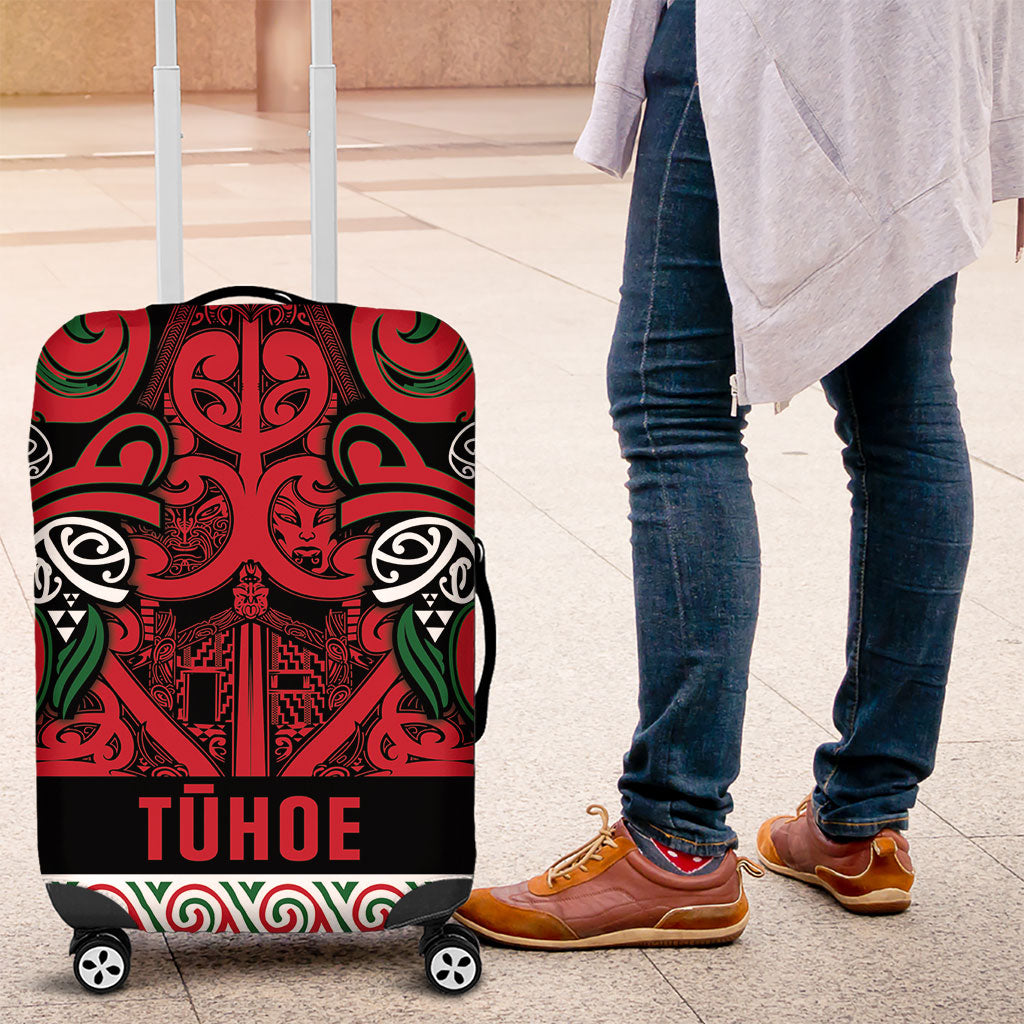 Aotearoa Iwi Tuhoe Luggage Cover Maori Wharenui House Tribal Pattern