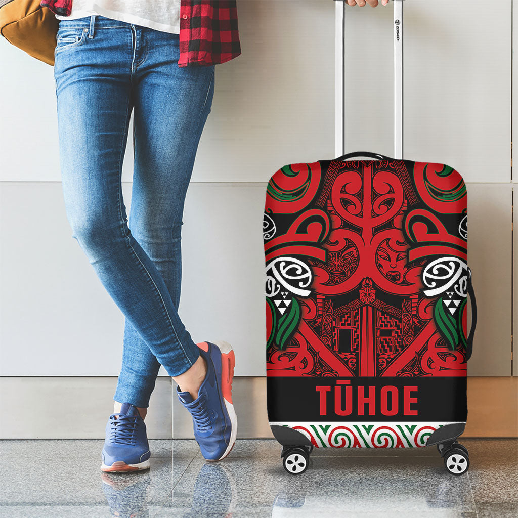 Aotearoa Iwi Tuhoe Luggage Cover Maori Wharenui House Tribal Pattern