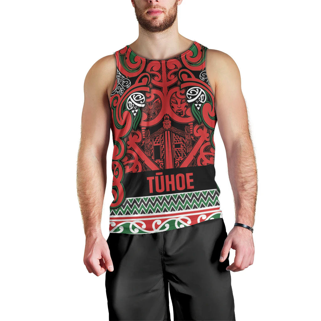 Aotearoa Iwi Tuhoe Men Tank Top Maori Wharenui House Tribal Pattern