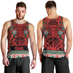 Aotearoa Iwi Tuhoe Men Tank Top Maori Wharenui House Tribal Pattern