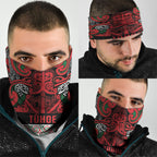 Aotearoa Iwi Tuhoe Neck Gaiter Maori Wharenui House Tribal Pattern