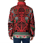 Aotearoa Iwi Tuhoe Padded Jacket Maori Wharenui House Tribal Pattern