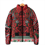 Aotearoa Iwi Tuhoe Padded Jacket Maori Wharenui House Tribal Pattern
