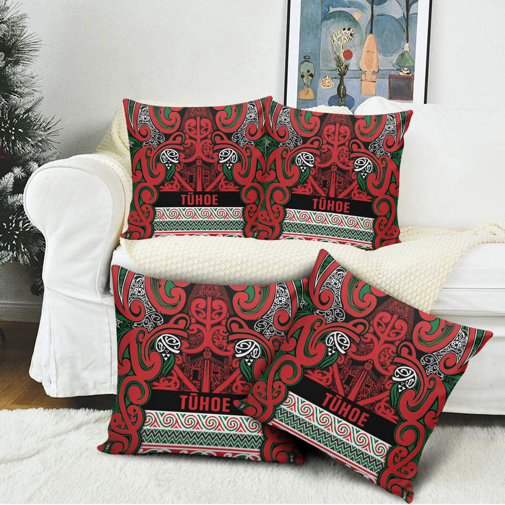 Aotearoa Iwi Tuhoe Pillow Cover Maori Wharenui House Tribal Pattern