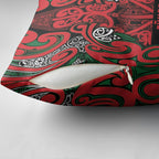 Aotearoa Iwi Tuhoe Pillow Cover Maori Wharenui House Tribal Pattern
