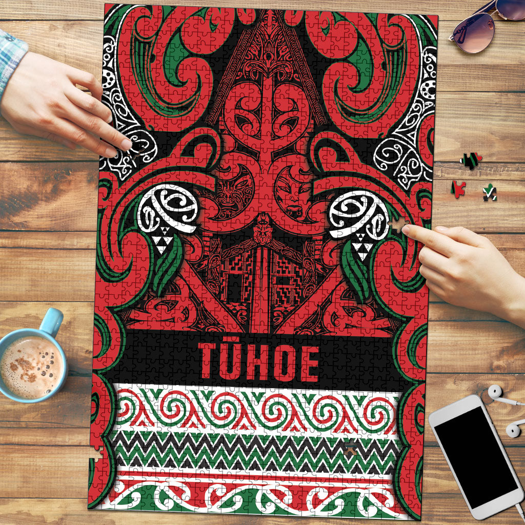 Aotearoa Iwi Tuhoe Puzzle Maori Wharenui House Tribal Pattern