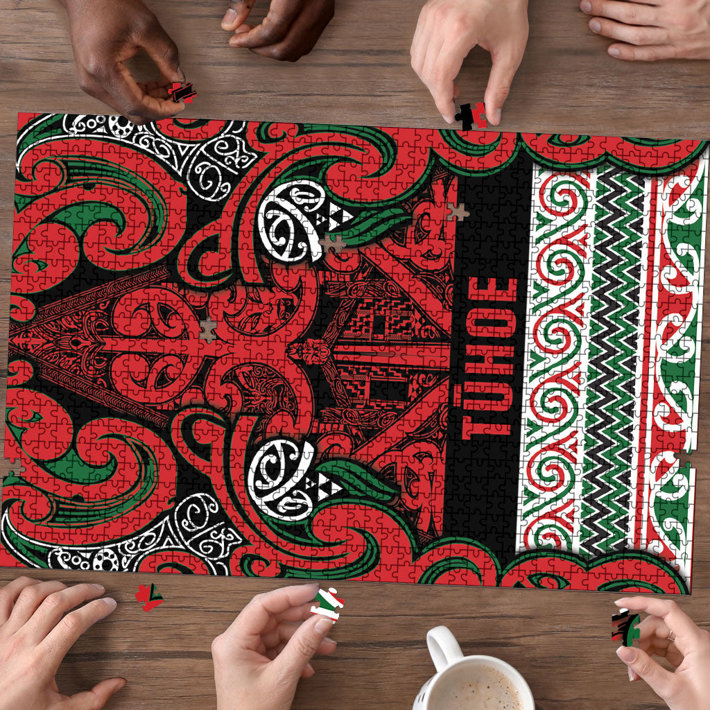 Aotearoa Iwi Tuhoe Puzzle Maori Wharenui House Tribal Pattern
