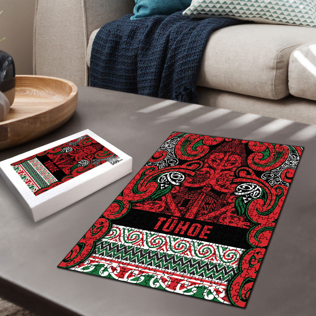 Aotearoa Iwi Tuhoe Puzzle Maori Wharenui House Tribal Pattern