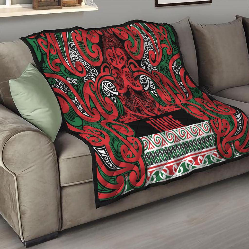 Aotearoa Iwi Tuhoe Quilt Maori Wharenui House Tribal Pattern