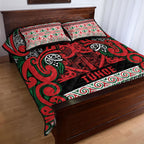 Aotearoa Iwi Tuhoe Quilt Bed Set Maori Wharenui House Tribal Pattern