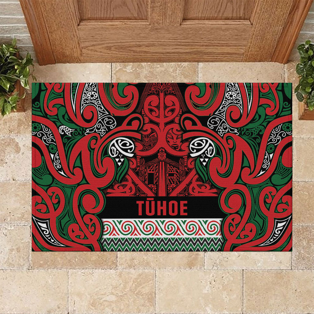 Aotearoa Iwi Tuhoe Rubber Doormat Maori Wharenui House Tribal Pattern