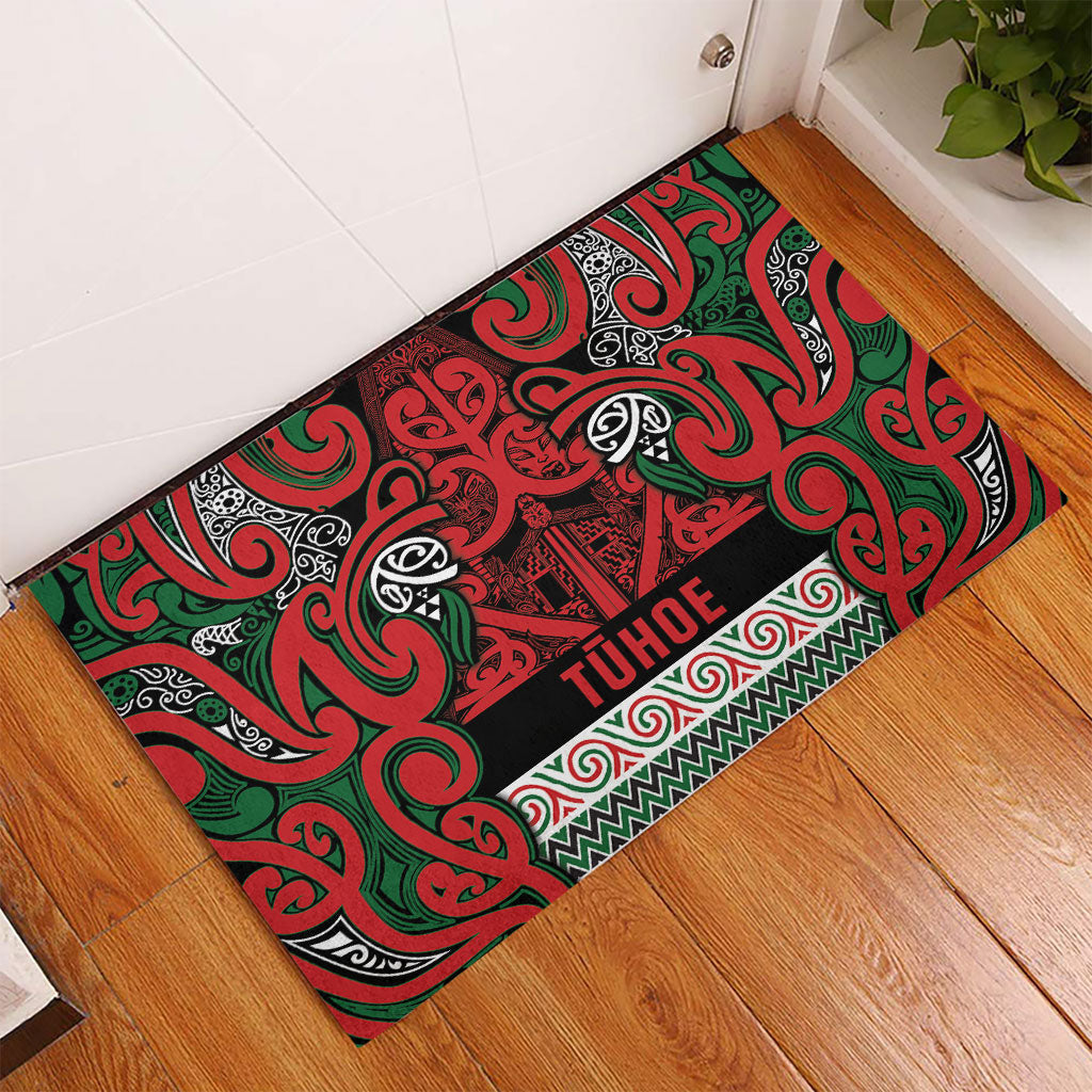 Aotearoa Iwi Tuhoe Rubber Doormat Maori Wharenui House Tribal Pattern