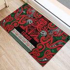Aotearoa Iwi Tuhoe Rubber Doormat Maori Wharenui House Tribal Pattern